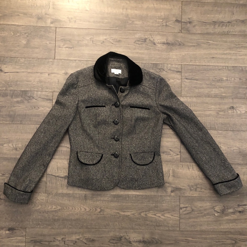 Ann Taylor Women Gray Blazer